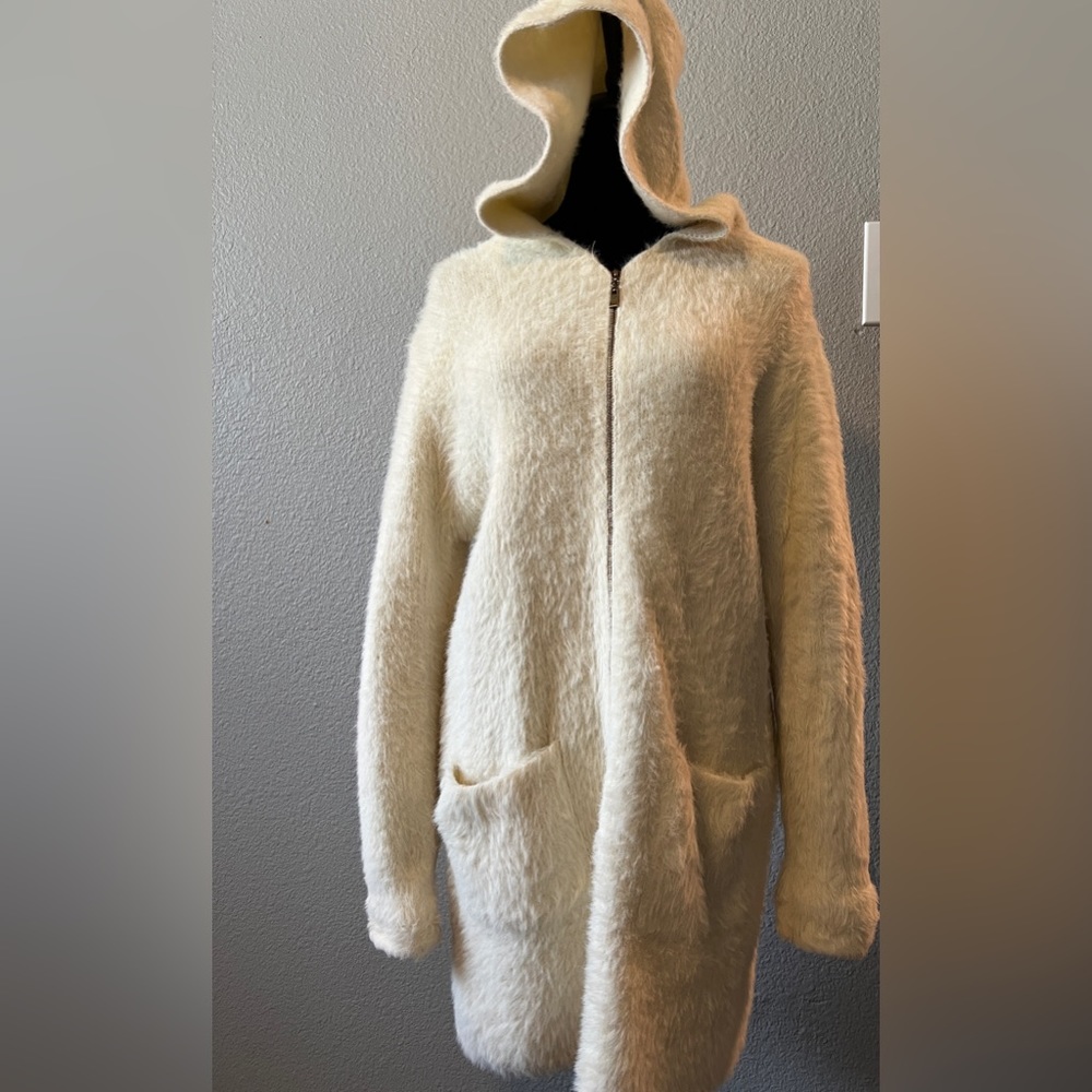Freeway Women’s Cardigans Long Sleeve Size M, Ivory Color